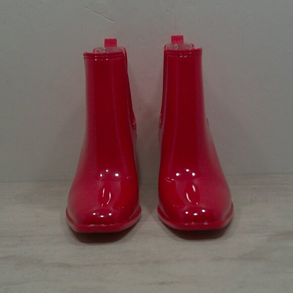 Sexy Jeffrey Campbell Hurricane Cherry Red Waterproof Rain Boots Size 9 - Picture 2 of 14